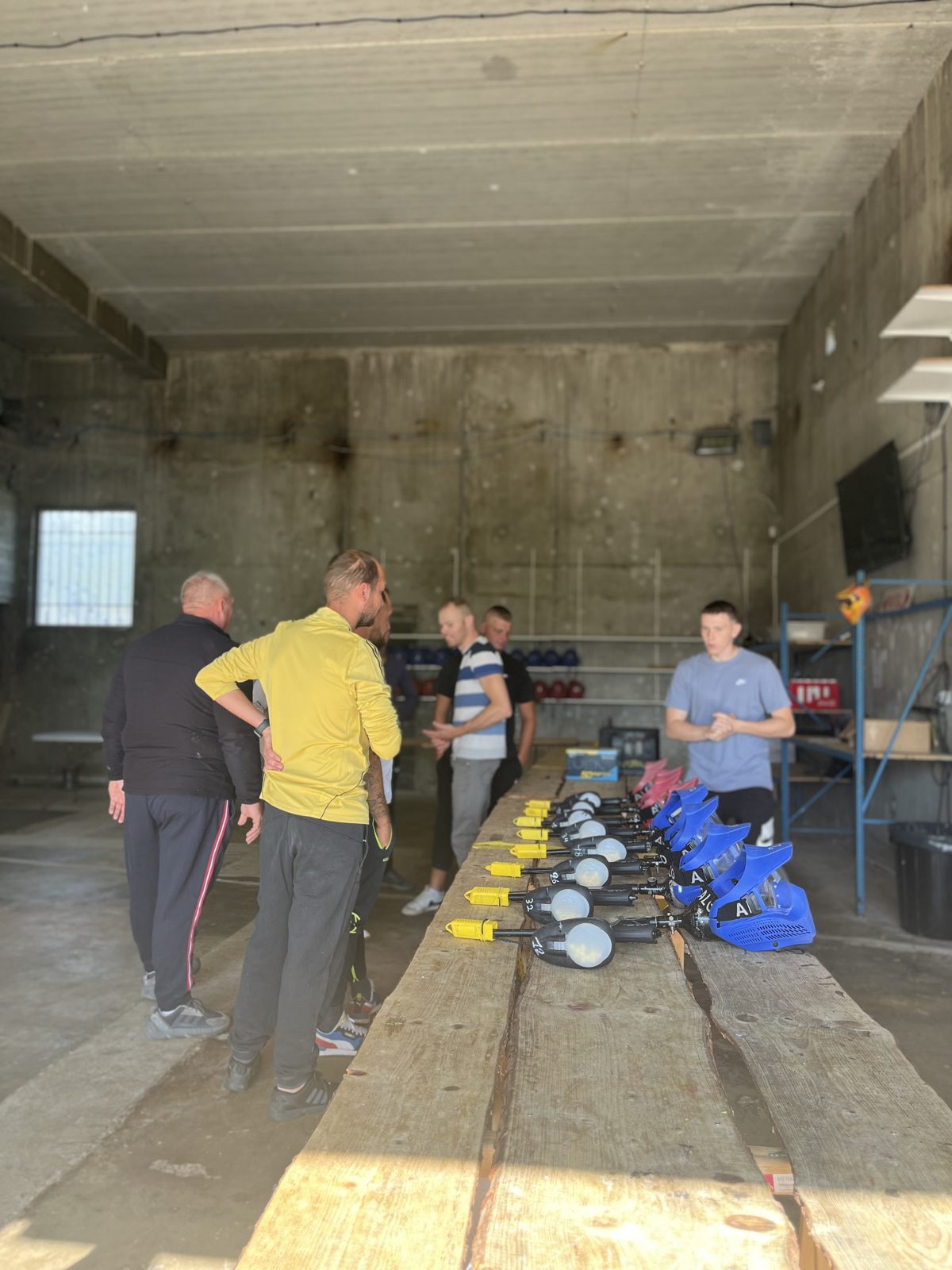 Zone d'équipement et de briefing avant la partie